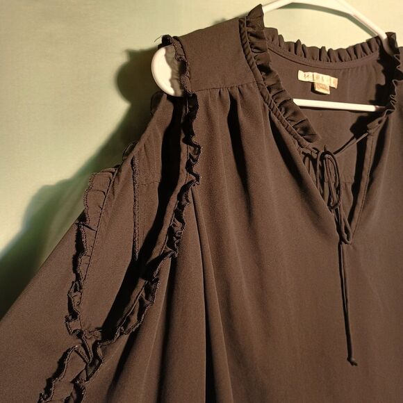 Copper and Ella Sleeveless Blouse with Ruffle Trim – Women’s Size 2XL - Picture 3 of 5